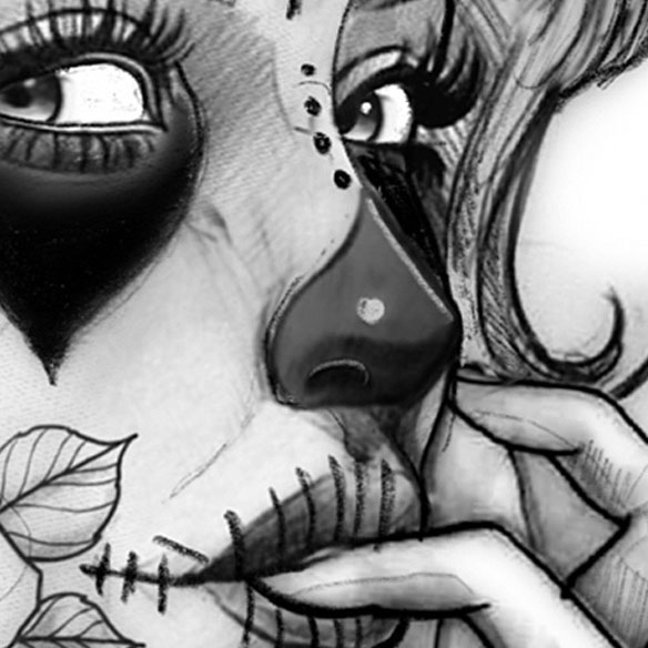 17 La Catrina Tattoo Vol2 procreate stamps Brushes for Procreate ta   TATTOO PROCREATE