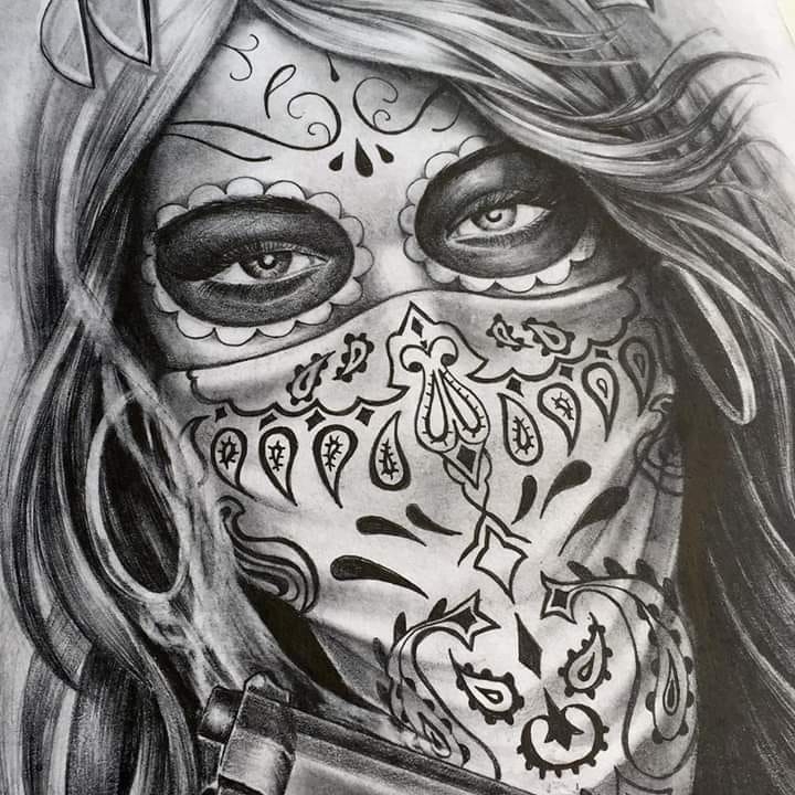 27 Catrina Sketch Tattoos Ideas